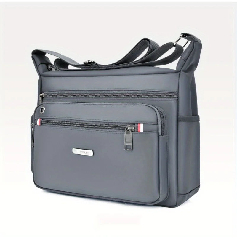 1pc Men's Large Capacity Oxford Cloth Casual Crossbody Bag, Travel Versatile Lightweight Shoulder Sling Bag