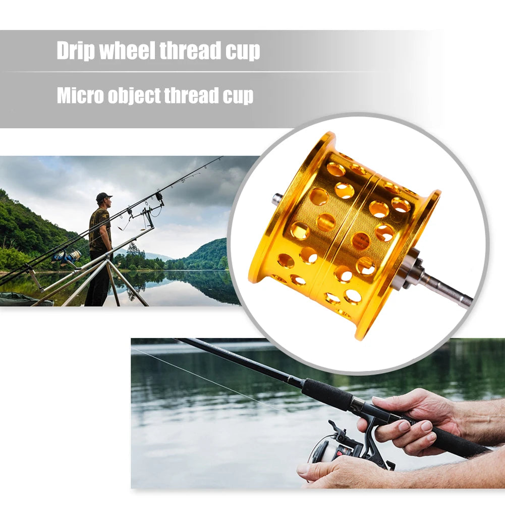 DIY Baitcasting Fishing Reel Wire Cup 18+1BB Spare Spool Metal Shallow Spools Fishing Tackle Pesca Tool Equipment