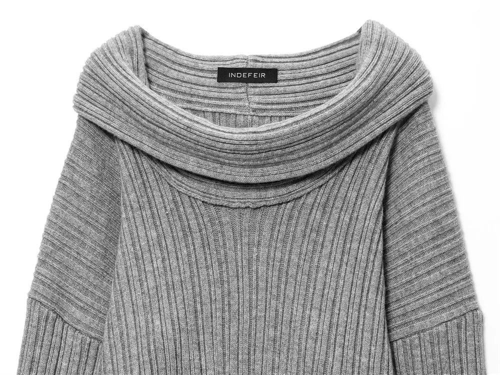 Women's Sweater 2025 New Fashion Summer Slouchy Off-the-shoulder Knit Sweater for Women Casual Chic Ladies Knit Sweater