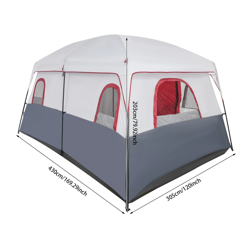 Large Tents for Camping Portable Family Tent for Outdoor Camping and Backyard with Room Divider 8-12 People Accommodation