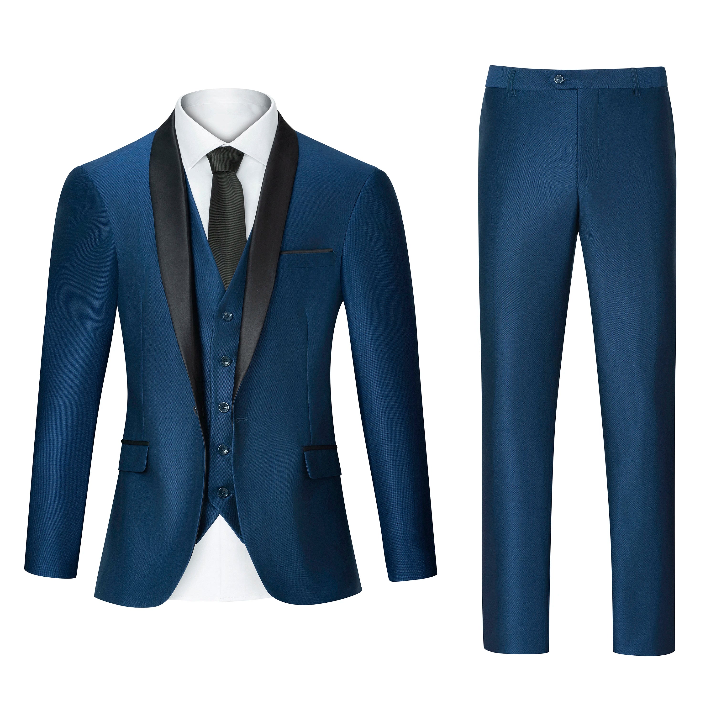 Customized Luxury Men Suits Single Breasted Peak Lapel 3 Piece Jacket Pants Vest Full Sets High Quality Clothing Terno Blazers