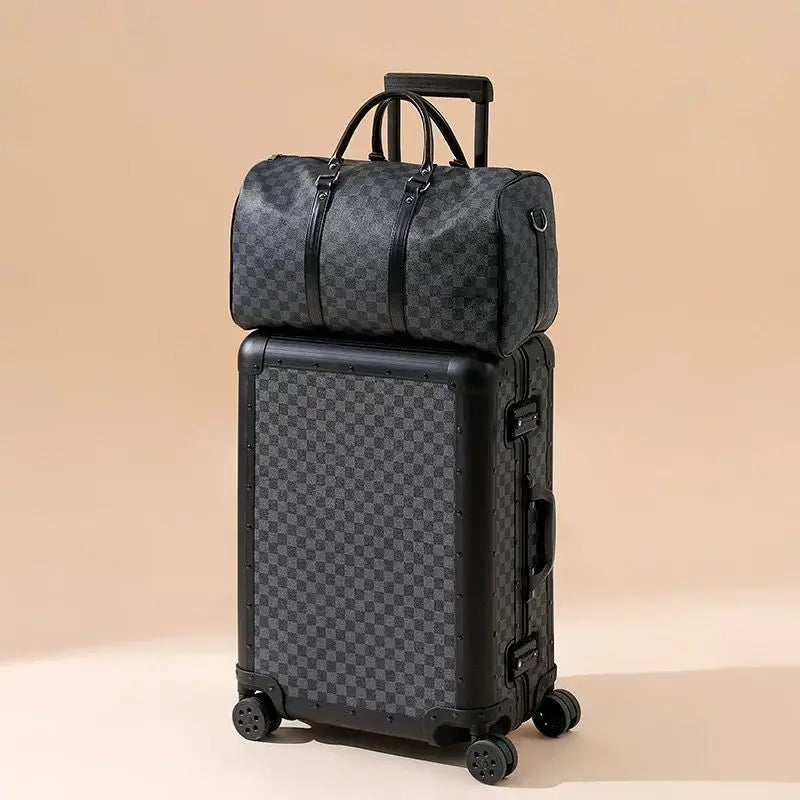 High-end light business aluminum-magnesium alloy 20 chassis suitcase universal wheel 24 trolley case suitcase silent