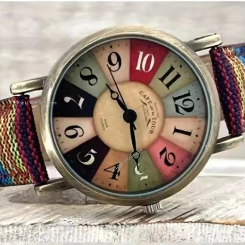 Watches for Women with Multicolour Rainbow Pattern Men Hand Band Watches for Women Reloj Mujer Relogio Feminino 시계