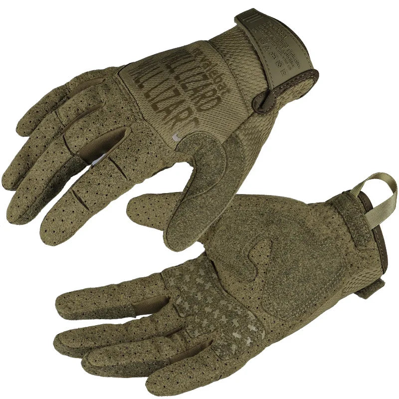 Outdoor tactical gloves breathable five-finger non-slip wear-resistant cycling gloves multi-functional protective gloves