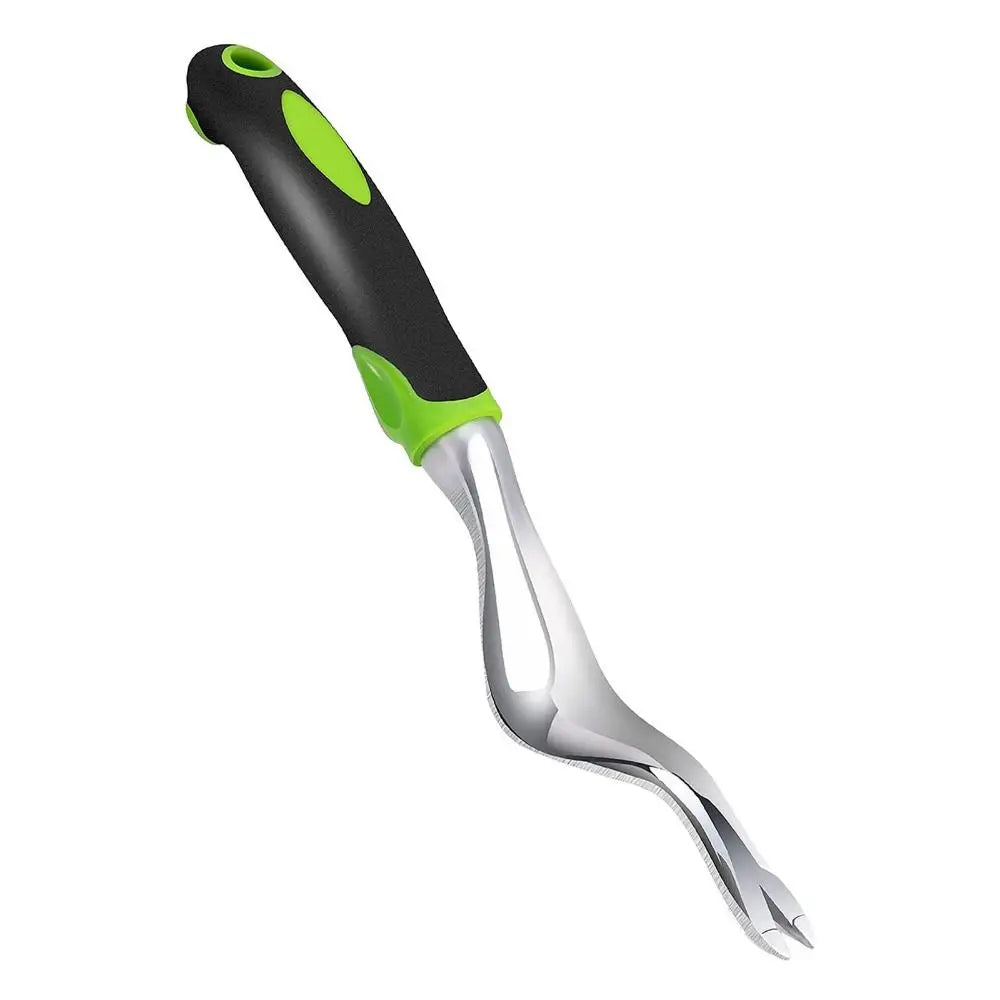 Two-Pronged Fork Hand Weeder Tool Sturdy with Ergonomic Handle Garden Weeding Fork Durable Multi-purpose Weeder Puller Tool