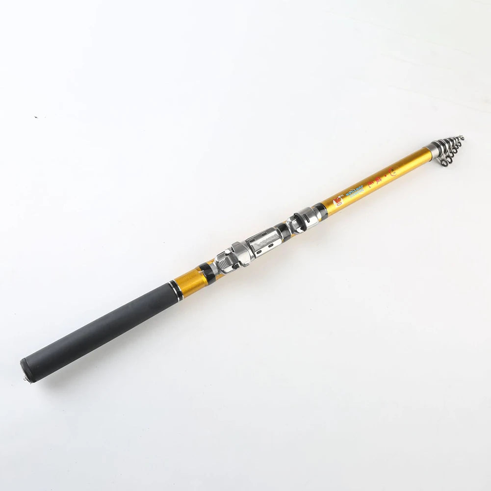 Carbon Telescopic Fishing Rod Mini 1.5m 1.8m 2.1m 2.4m Rod Raft Fishing Pole