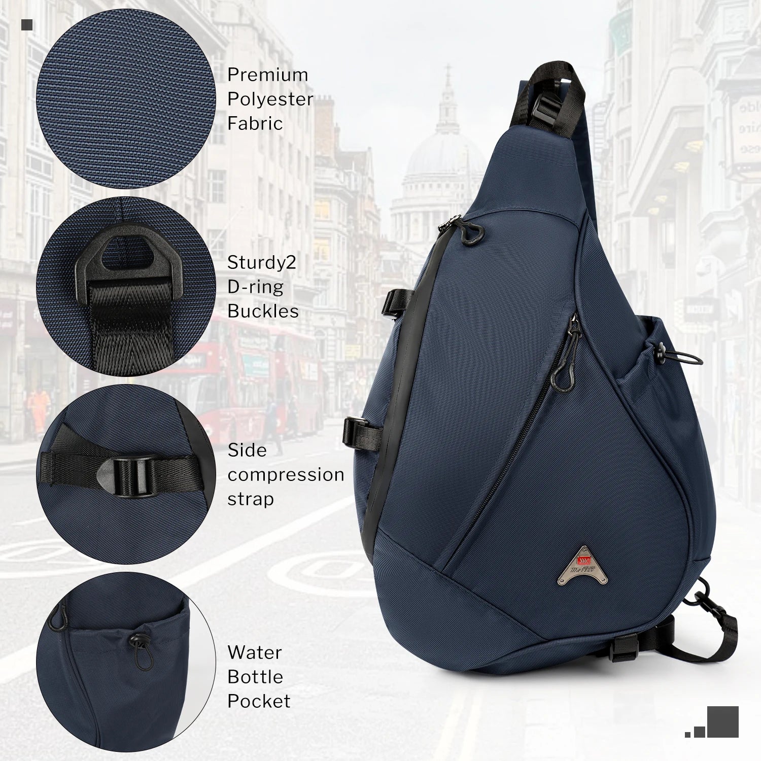 Large Capacity One Shoulder Backpack Men's Sling Bag Crossbody Unisex Outdoor Sports Travel Shoulder Bag