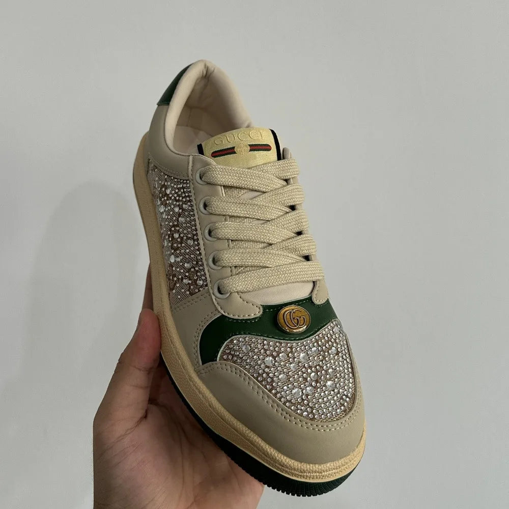 Wholesale Women's Casual Shoes 2023 New Color Block Design Thick Sole Cloth Shoes Soft Suede Leather Sandals Summer Flat Heels