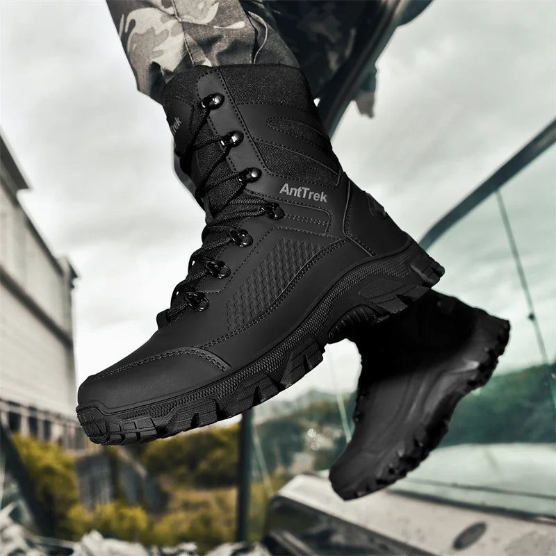 Hiking Shoes Men Outdoor Anti-slip Breathable Comfortable Casual Sports Shoes Men Thick-soled Shock-absorbing Combat Boots Men
