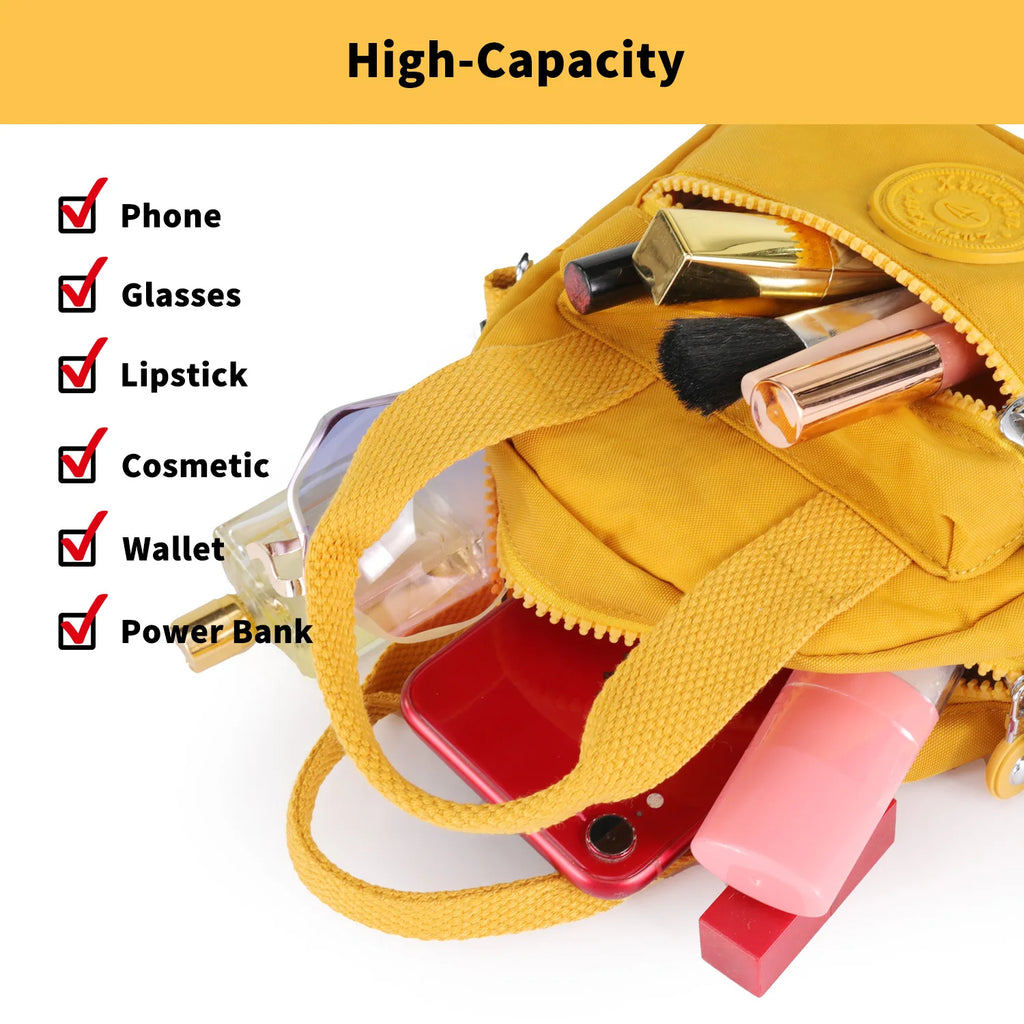 Y2K Women's Crossbody Bag Waterproof Lightweight Stylish Mini Tote & Messenger Shoulder Bag with Zipper Casual Compact Handbag