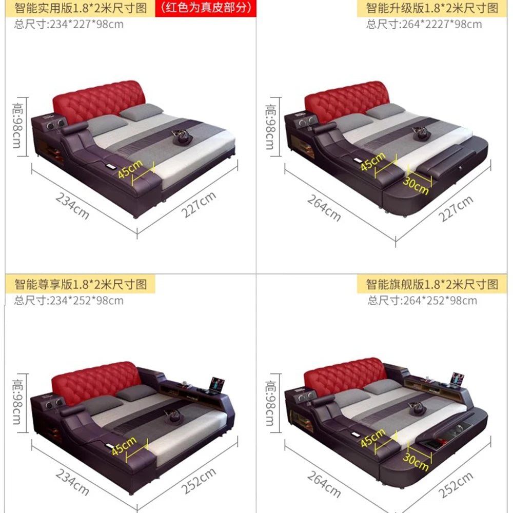 Unique Aesthetic Bed Laptop Dressing Frame Lounge Double Bed Dressers Sleeping Queen Muebles Para El Hogar Home Furniture