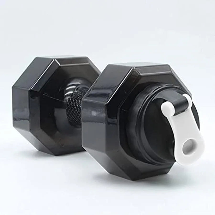 2.6L 88oz Dumbbell Shape Water Bottle with Portable Weight Design for Gym Yoga Running Outdoor Adventures Cycling and Camping E