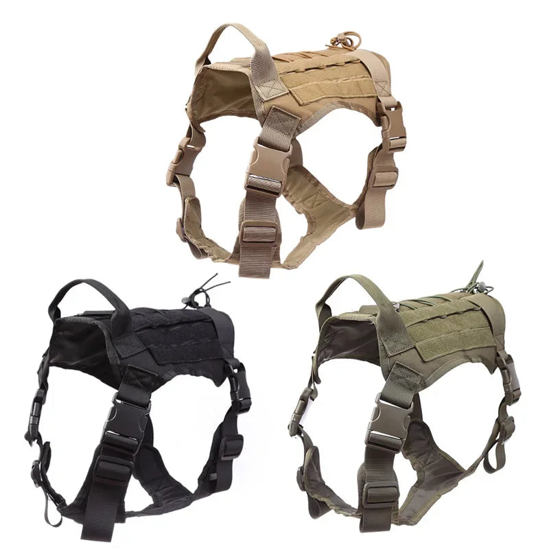 Tactical Pet  Harness And Leash Set Buckle Big Dog Vest German Shepherd Durable Dog  Harness For Small Large Dogs Training Puppy