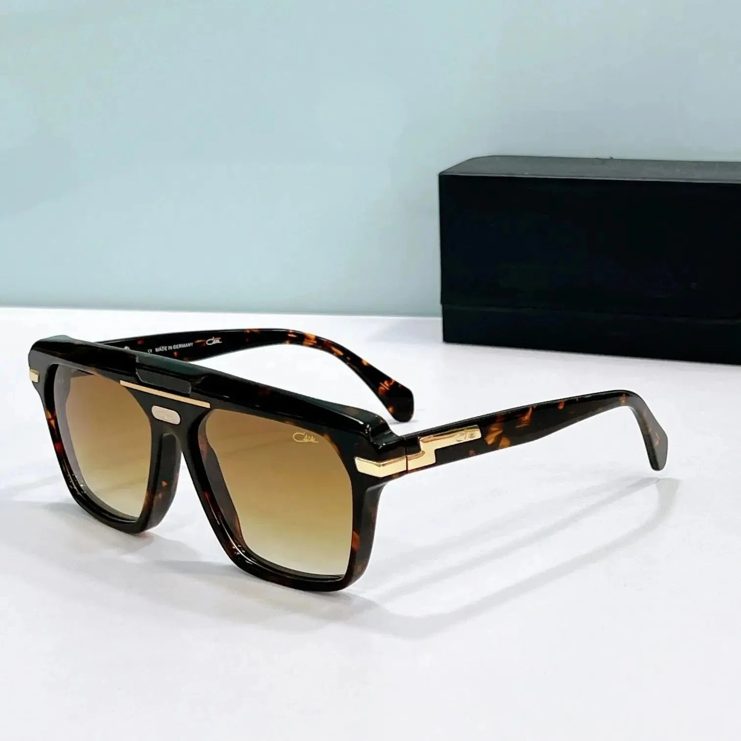 Authentic ORIGINALCAZAL MOD8040 UV400 Polarized Men Women Sun Glasses Fashion Retro Tortoise Acetate Frame Male Couple Eyewear