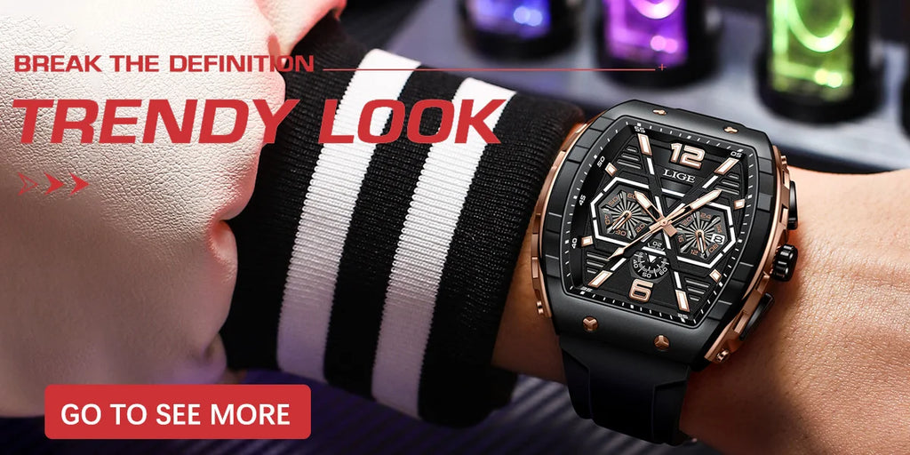 2025 New Mens Watches LIGE Top Brand Luxury Leather Casual Quartz Watch Men's Sport Waterproof Clock Watch Relogio Masculino+Box