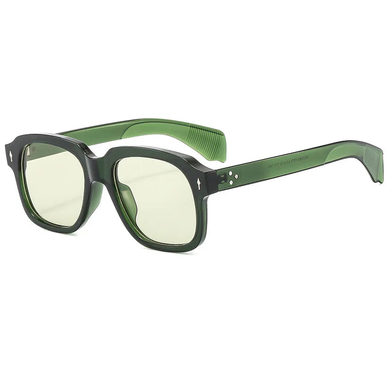 Women Square Sunglasses Ins Popular Men Vintage Rivets Punk Female Shades UV400 Fashion Male Sun Glasses