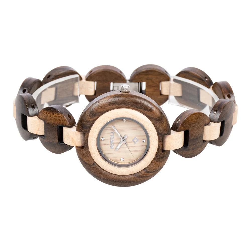 Natural Wooden Women Watches Watch Handmade Quartz Wood Watch Sport Unique Wristwatch for Women