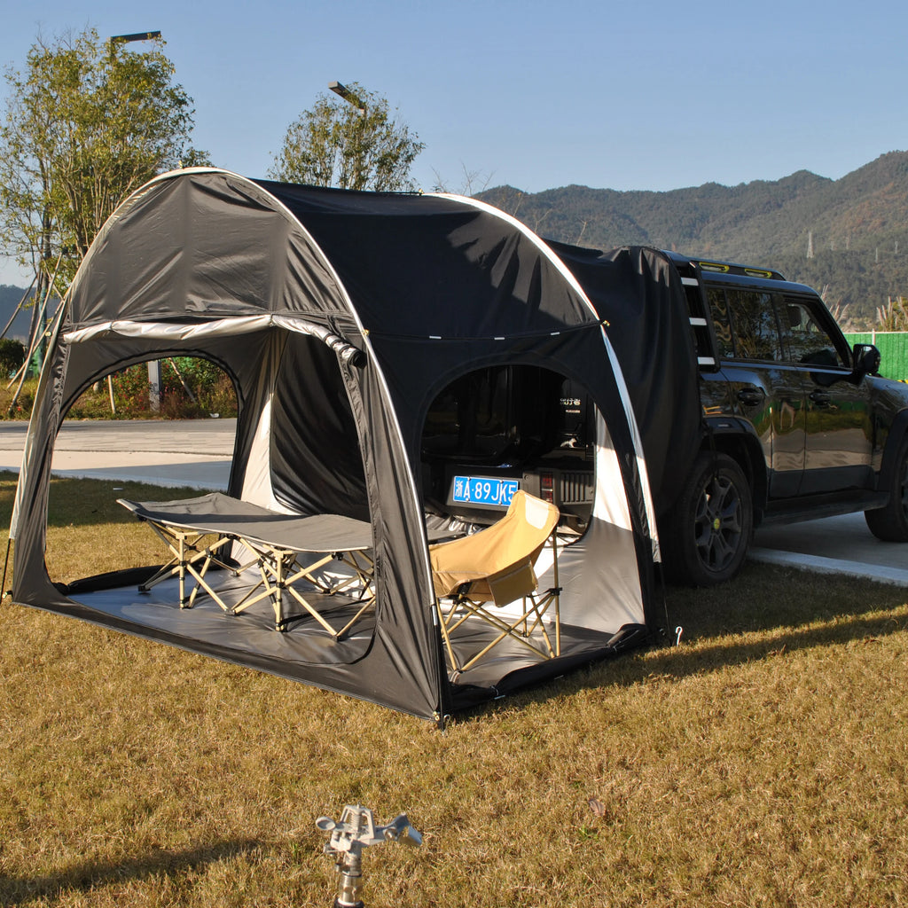 SUV Car Tent for Camping, SUV Tailgate Shade Awning Tent, Outdoor car Tent with Three Door Design, Vehicle Camping Tents