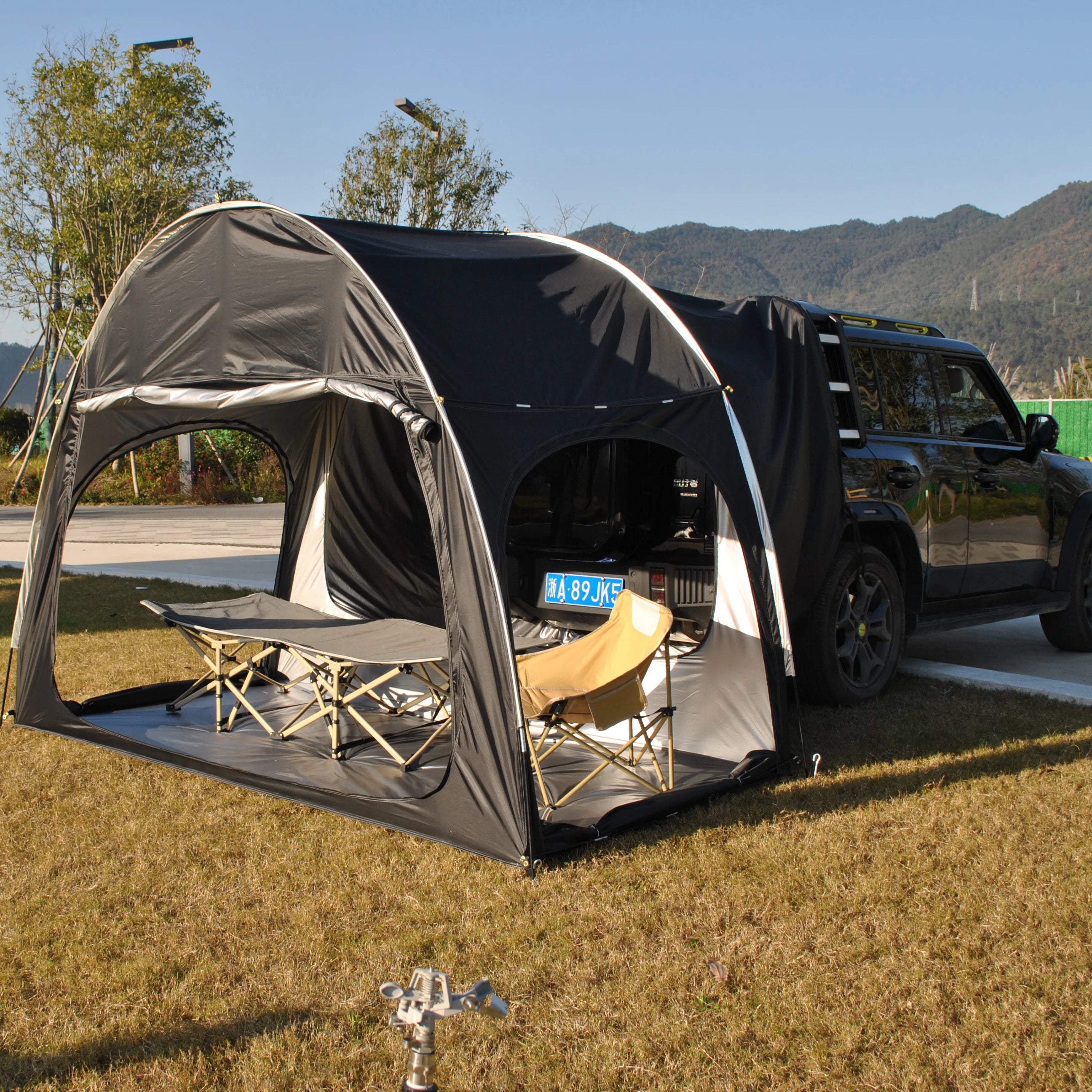 SUV Car Tent for Camping, SUV Tailgate Shade Awning Tent, Outdoor car Tent with Three Door Design, Vehicle Camping Tents