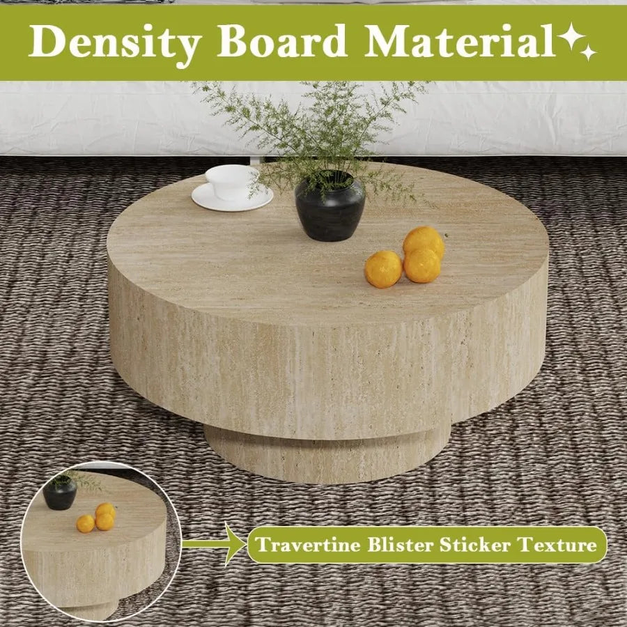 Travertine Round Coffee Table for Living Room Round Stone Veneer Coffee Table Modern Unique Coffee Tables for Living Room F Tra
