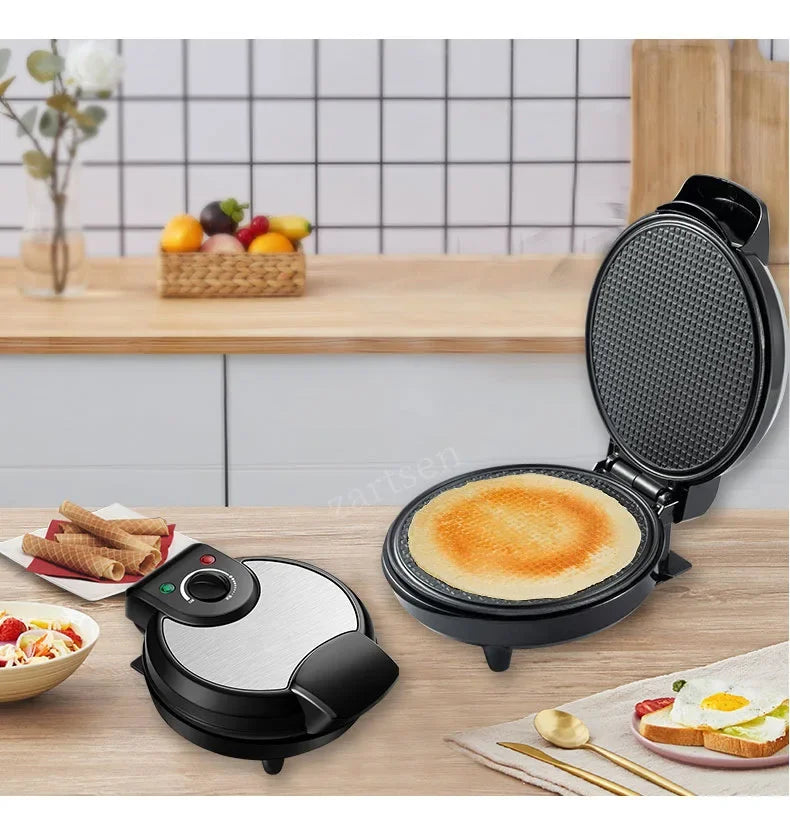 Electric Crispy Egg Roll Maker Omelet Sandwich Iron Crepe Baking Pan Waffle Pancake Oven DIY Ice Cream Cone Machine