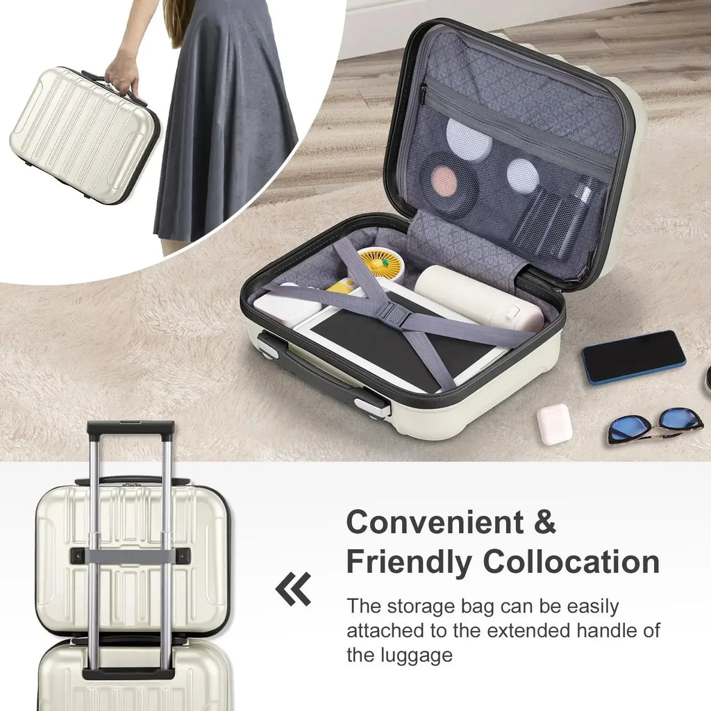 2 Piece Lightweight Luggage Set - 20 Expandable Hardside Carry-On & 14 Mini Cosmetic Case