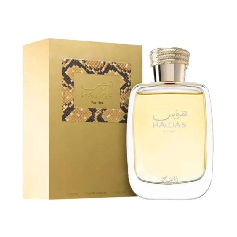 100ml Original Arab Perfumes RASASI Hawas for Her Eau de Parfum Spray High Quality Lasting Floral Perfume Cologne Makeup Present
