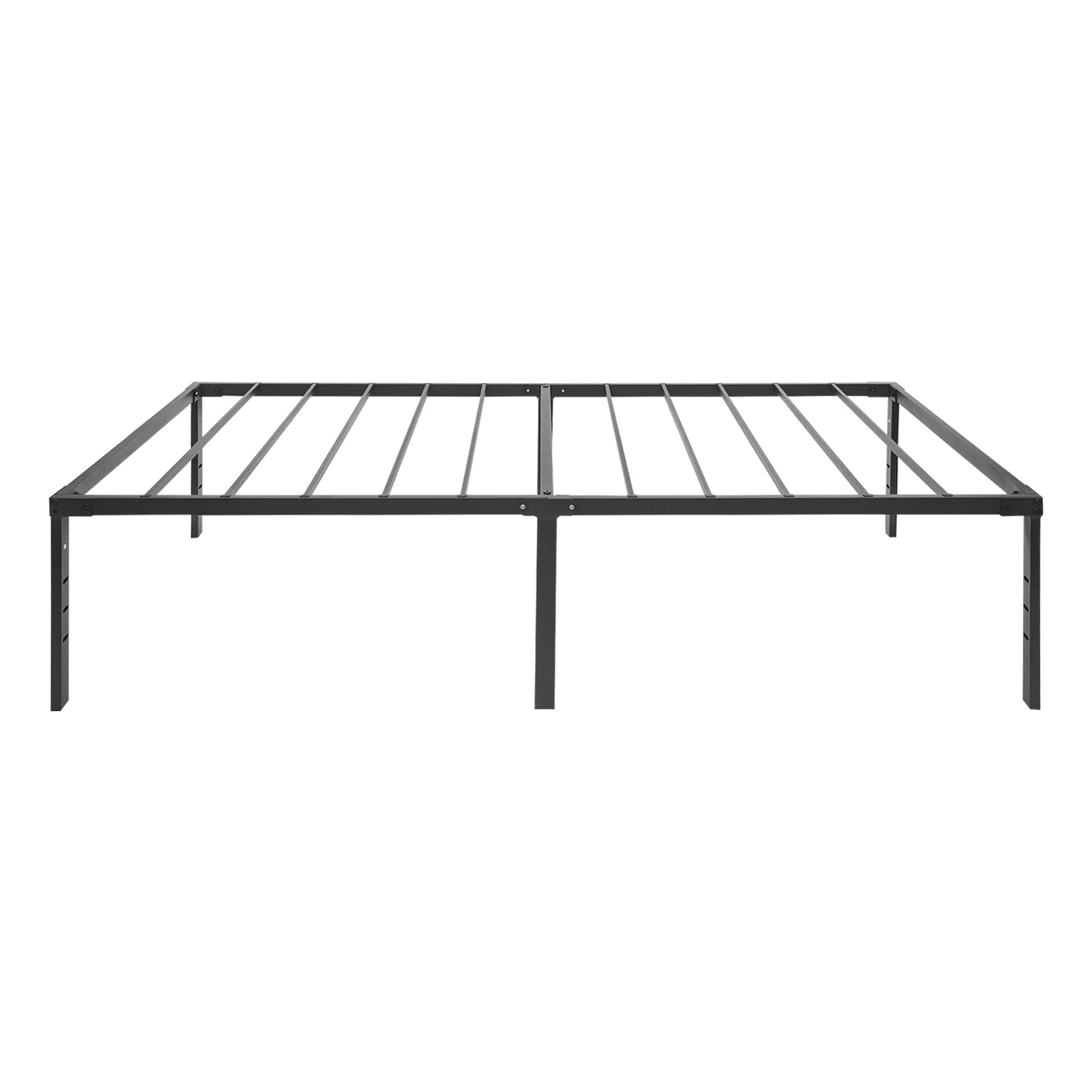 Heavy Duty Metal Bed Frame 95 x 189cm Noise Free Black Bed Frame Queen Size Easy Assembly