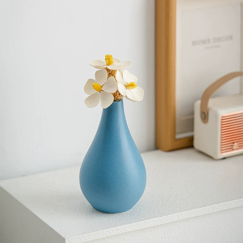 Ceramic Vases Set of 5 Multiple colors Design Handmade Terracotta Flower Pot Home Decor Christmas Decoration Table Centerpiece