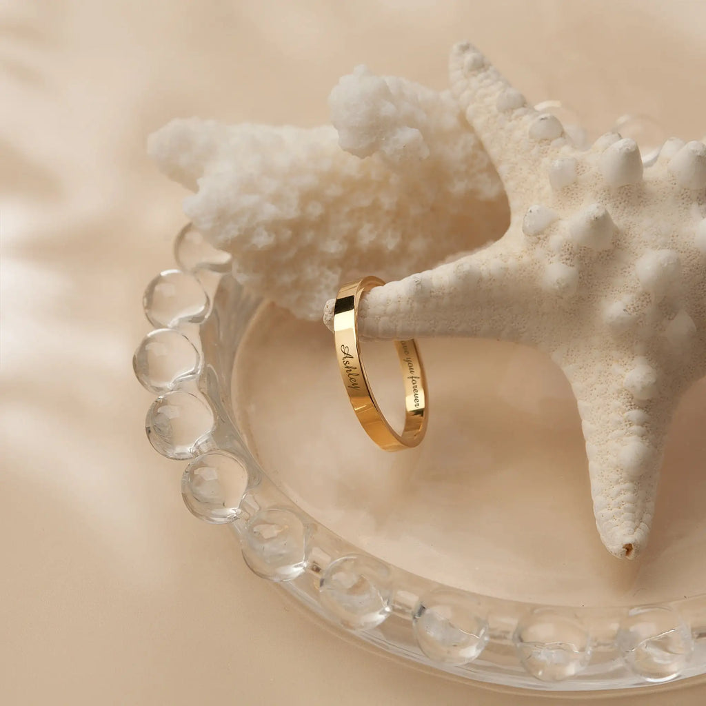 Dainty Ring Engraved Ring Roman Numeral Ring Inside Engraved Ring Skinny Custom Word Ring Minimalist Ring Gift for Her Jewelry