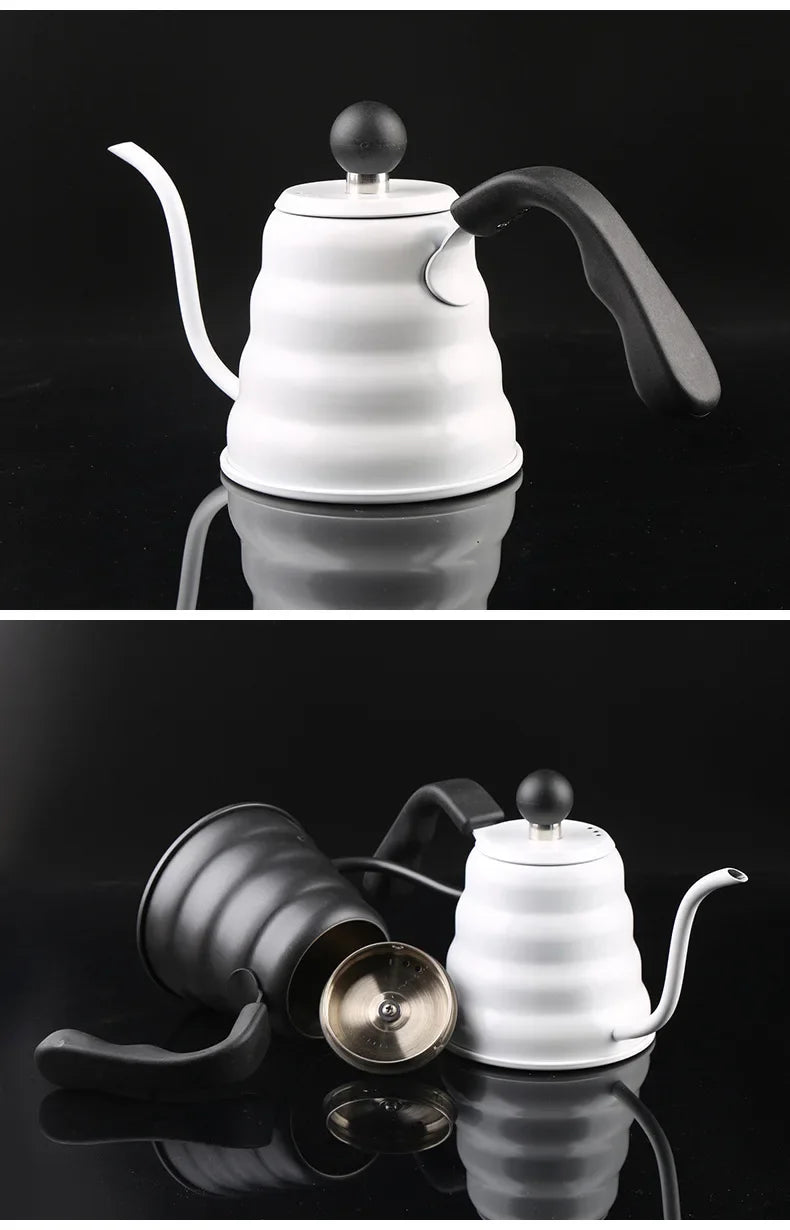 Coffee brewer, coffee pot, electric kettle, tea brewing pot, 600ml stainless steel hand - pushed coffee spout