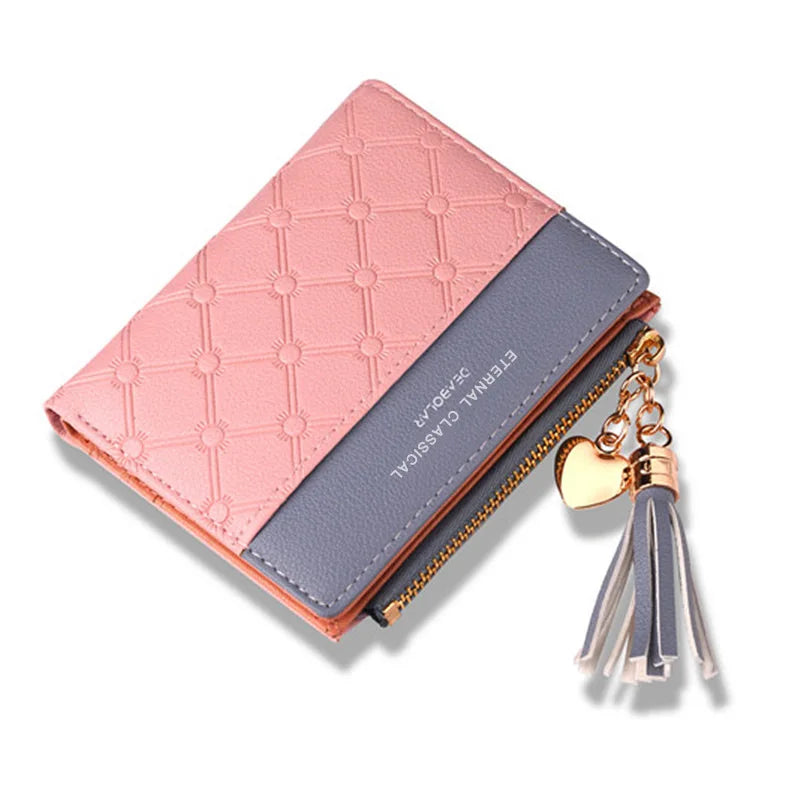 Tassel Leather Wallet Women Small Luxury Brand Famous Mini Women Wallets 2024 New Lovely Purse Female Small Wallet for Women Bag