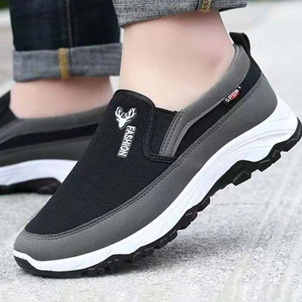 Men Penny Boat Shoes Sports Shoes Breathable Orthopedic Travel Plimsolls Flat Slip On for Outdoor Activity Hiking Walking