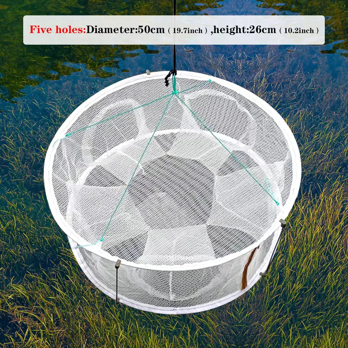 Automatic Folded Fishing Net,Crab Net Fish Net,Casting Cage Crab Net,Foldable Fishing Mesh Trap for,Minnows,Lobster,Crawfish etc