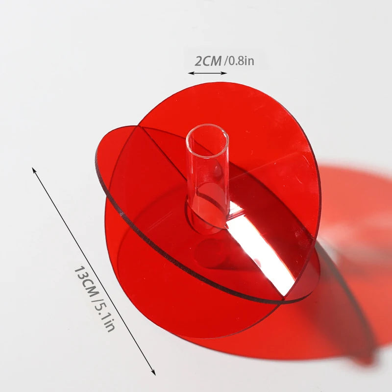 Nordic Colorful Acrylic Vases Desktop Ornaments Art Flower Arrangement Hydroponic Vase Container Living Room Home Decoration