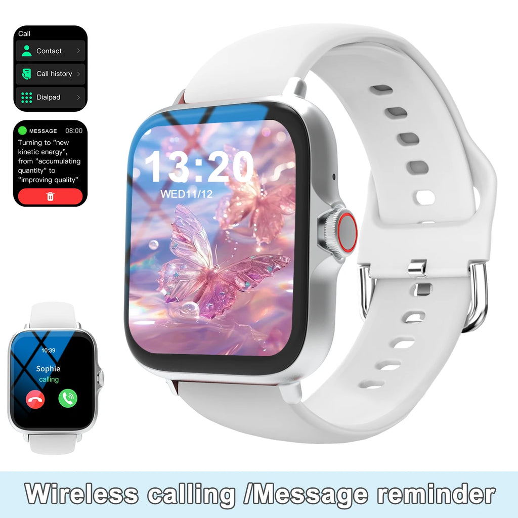 Smart watch, multi-sport mode, message reminder, multiple APP reminders, suitable for men and women, custom wallpaper