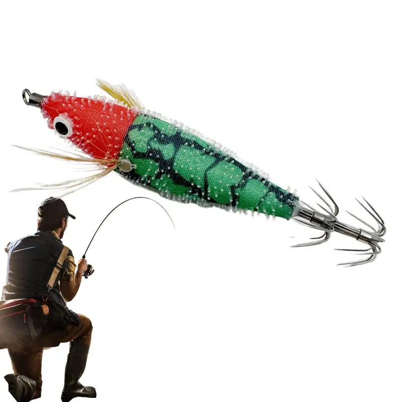 7.5cm horizontal Squid Jigs Fishing Lure Artificial Squid Hook Plated Jigging Baits For Sea Fishing Cuttlefish Luminous