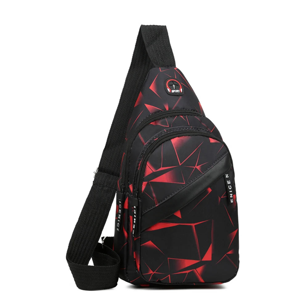 Chest Bag,Men's Casual Waterproof Crossbody Bag, Trendy Sports Bag, Multifunctional Small Bag, Shoulder Bag
