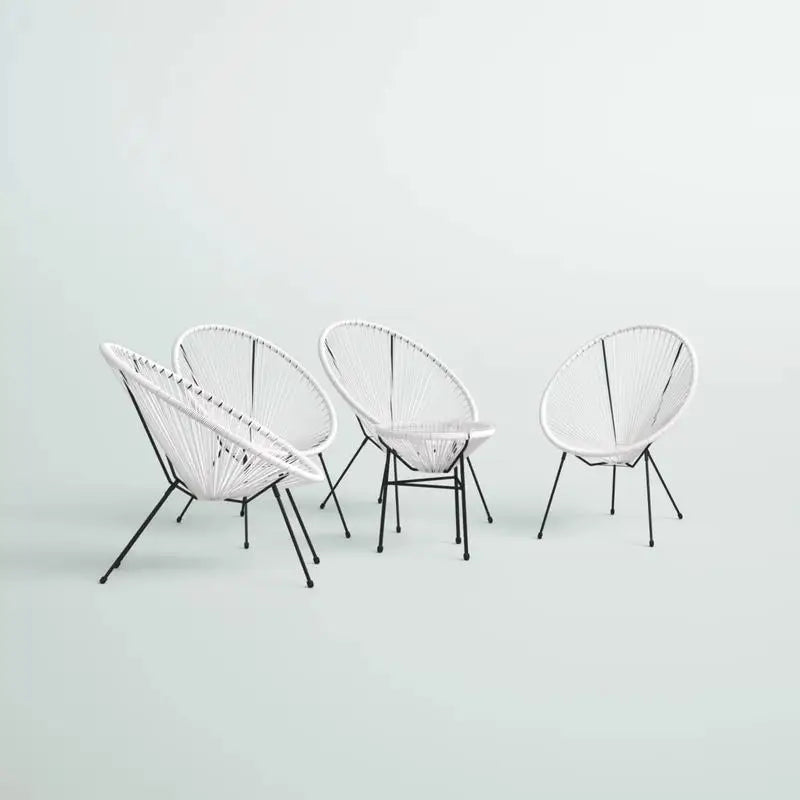 Outdoor 4-Person Chat Set - Patio Conversation Furniture for Garden, Balcony & Deck, Compact Design for Cozy Gatherings and