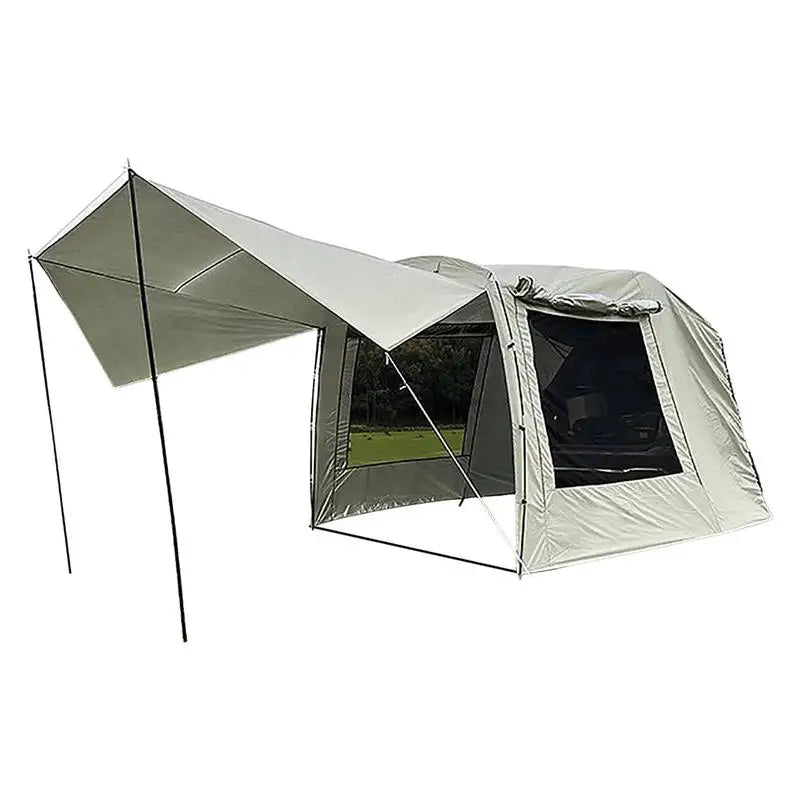 SUV MPV Car Truck Tent For Camping Car Rear Tent Waterproof 5-6 Person Auto Tail Tent Awning Beach Sunshade For Self-driving