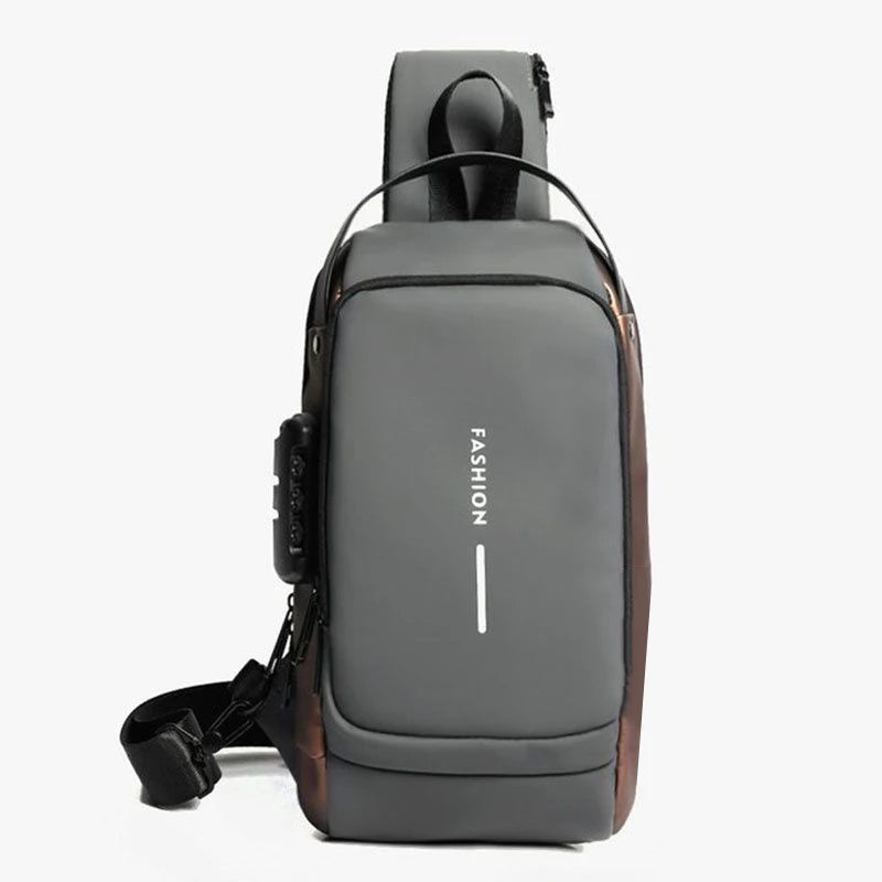 Men Multifunction Anti Theft USB Shoulder Bag Man Crossbody Cross Body Travel Sling Chest Bags Pack Messenger Pack