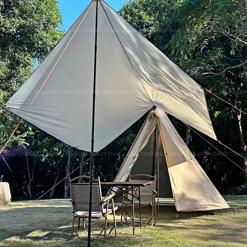 Big Sun Shelter Waterproof Tent Camping Tartar UV Canopy Awning Camping Hiking Sun Outdoor Hiking Travel Sun Shade Cloth