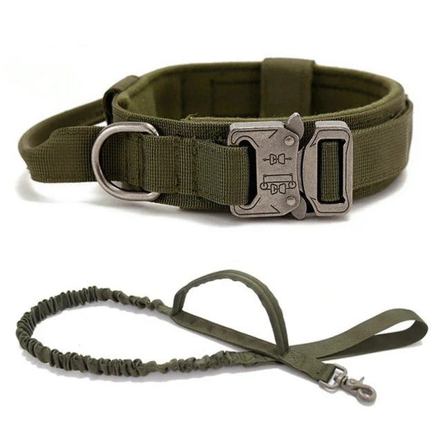 Tactical Dog Collar Set Adjustable Nylon Military Dog Collar Leash For Training Medium Large Dogs German Shepherd Pet Products