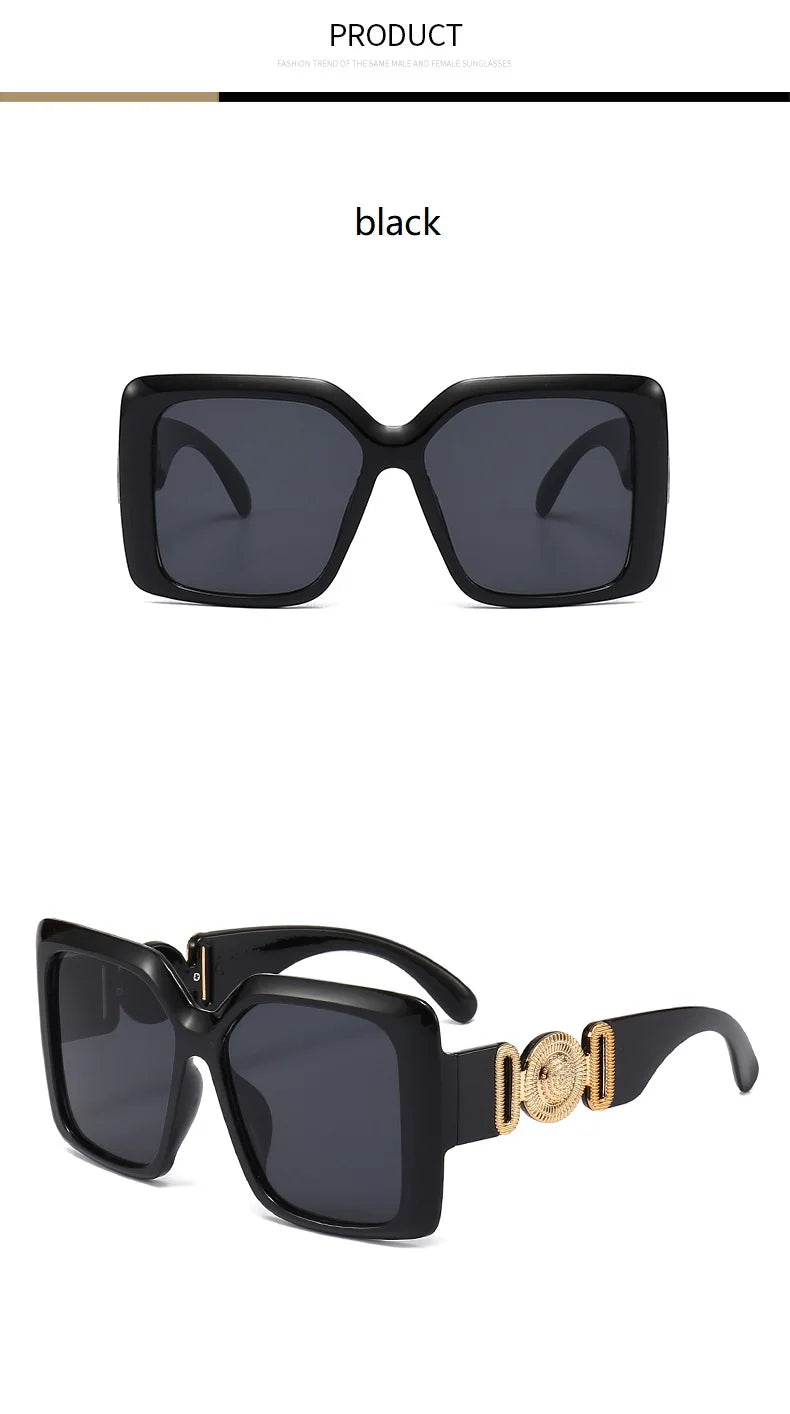 INS Popular Square Sunglasses Women Luxury Retro Brand Men Trending Travel Sun Glasses Female Shades UV400 Oculus