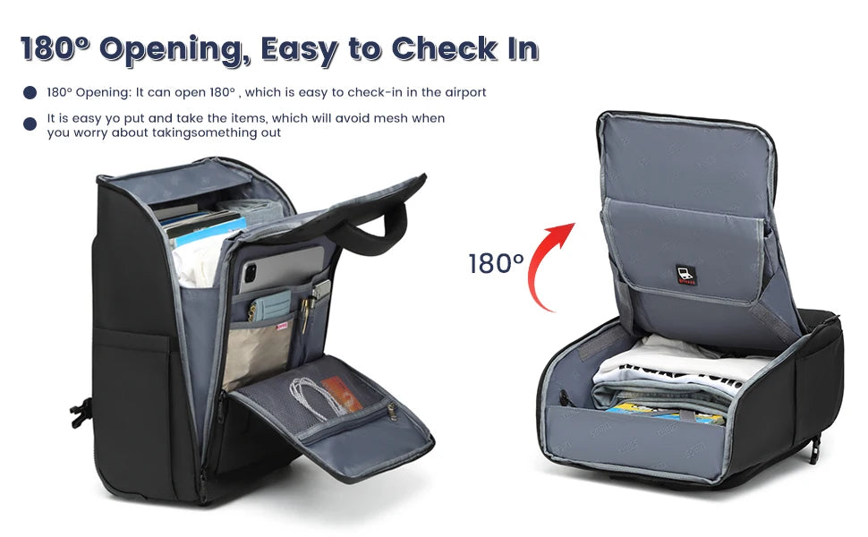 Business Rolling Luggage Backpack Waterproof Backpack with Wheels Travel Trolley Bags Carry on Luggage Bags Cabin Carry on Bag