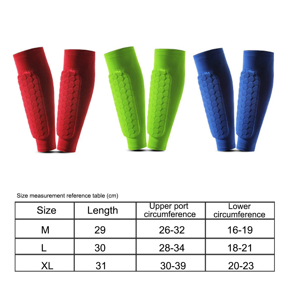 1-2pc Honeycomb Lower Leg Guards Anti-collision Outdoor Sport Leg Protective Gear Sweat-absorbing Quick-drying Workout Accessory