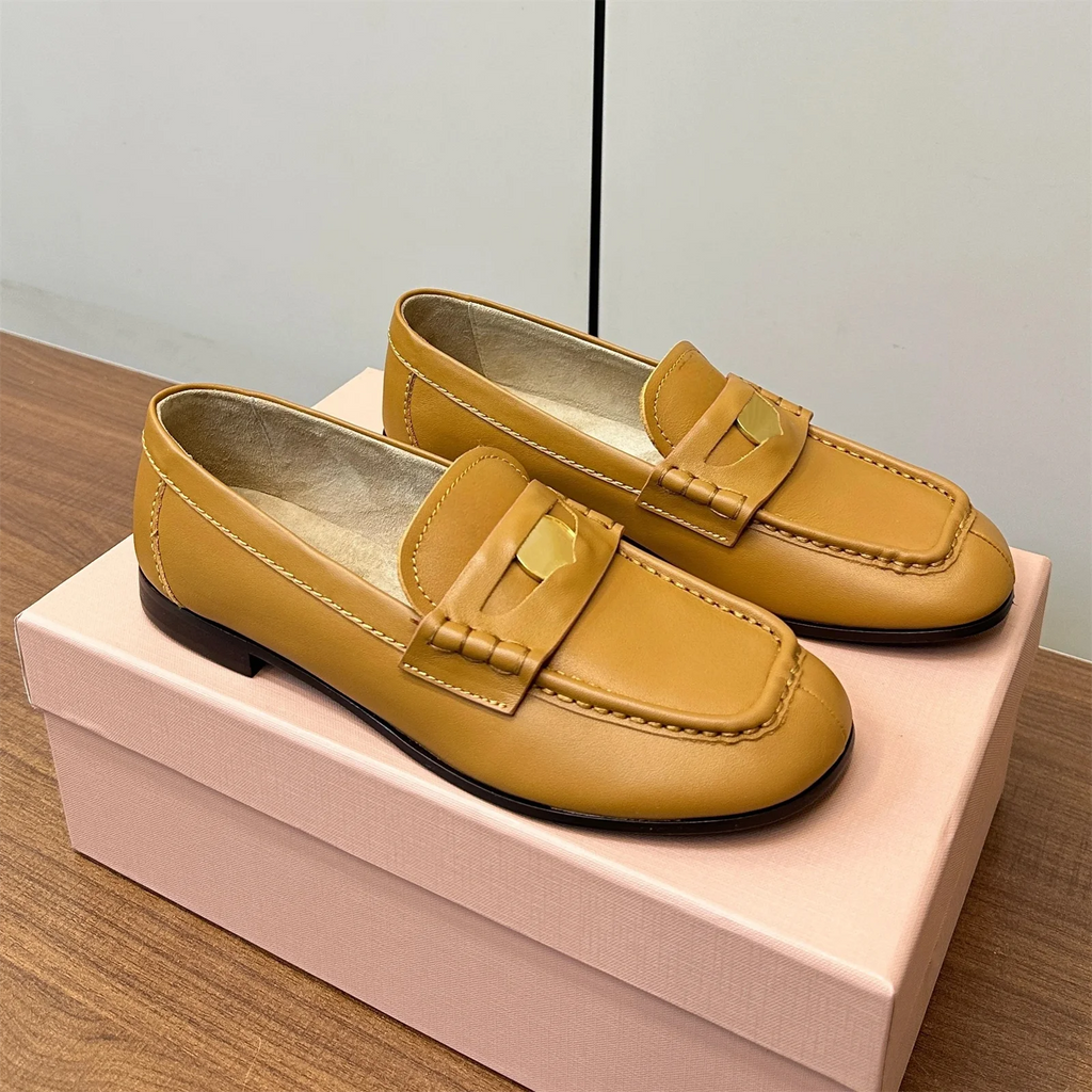 2025 Newest Summer Genuine Leather Open-Toe Flat Heel Woman Slippers Flower Decora Mules Slides Bohemian Sandals Bota Feminina