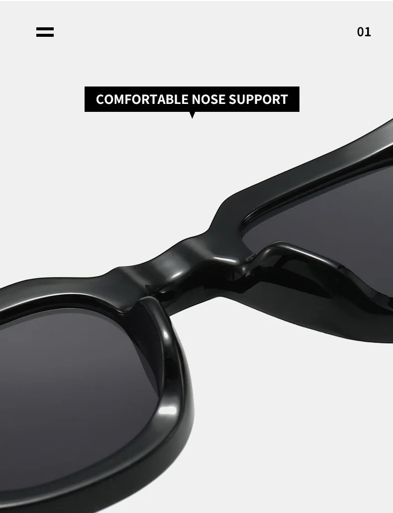 Ins Popular Women Square Sunglasses Men Vintage Rivets Punk Female Shades UV400 Fashion Male Sun Glasses