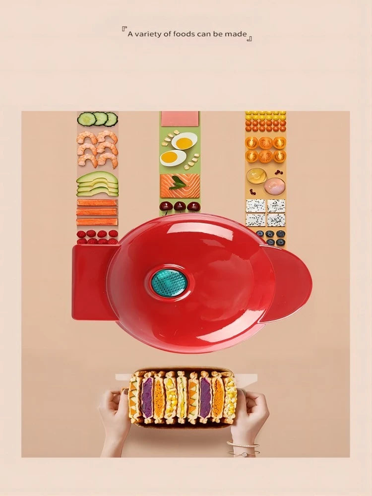 Multi Functional Mini Waffle Sandwich Cake Maker, Breakfast Cooking Machine, Dessert Making Machine, Toaster, Kitchen Utensils