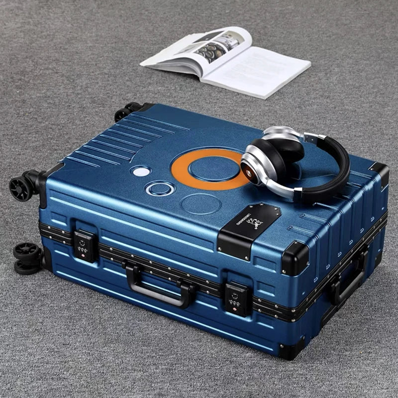 Hot!New Arrival upgrade Fashion Aluminium Frame Rolling Luggage box Women&Men 20 22 24 26 28 Inch Trolley Suitcase Travel Bag